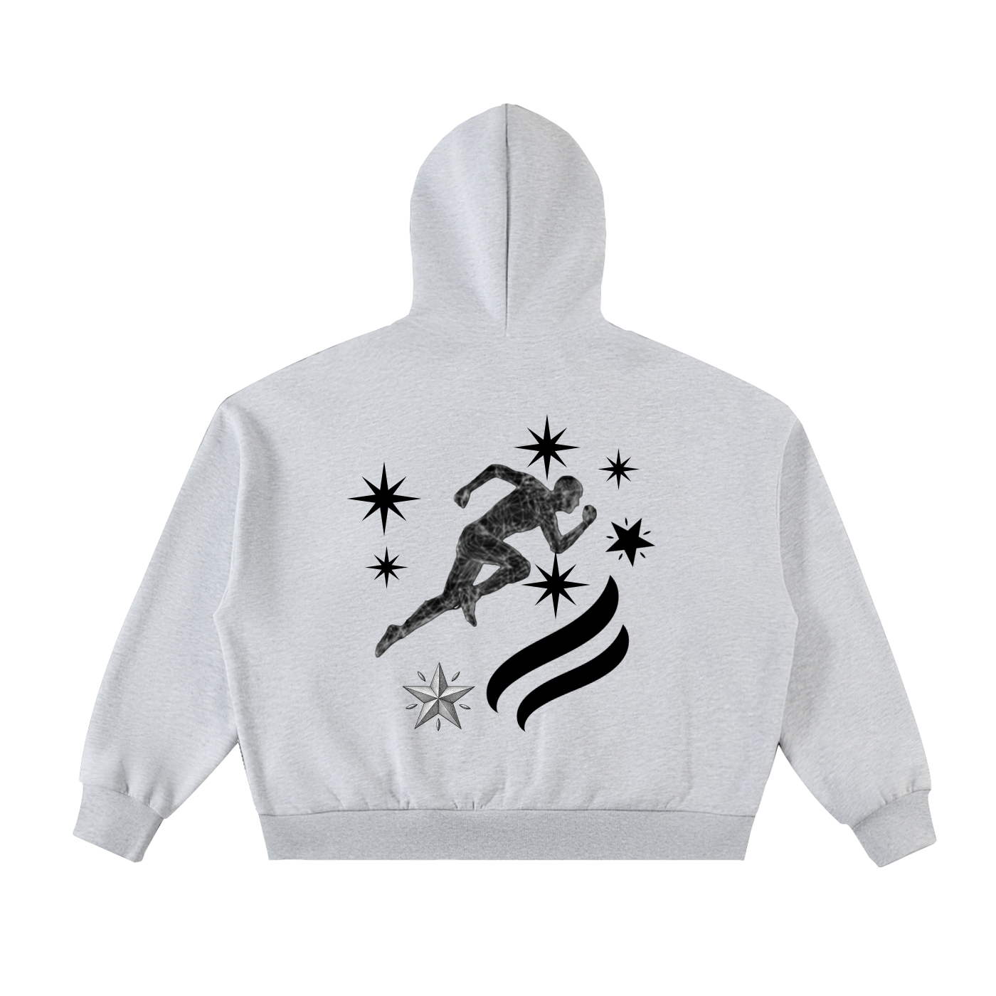 heavy weight black designer hoodie