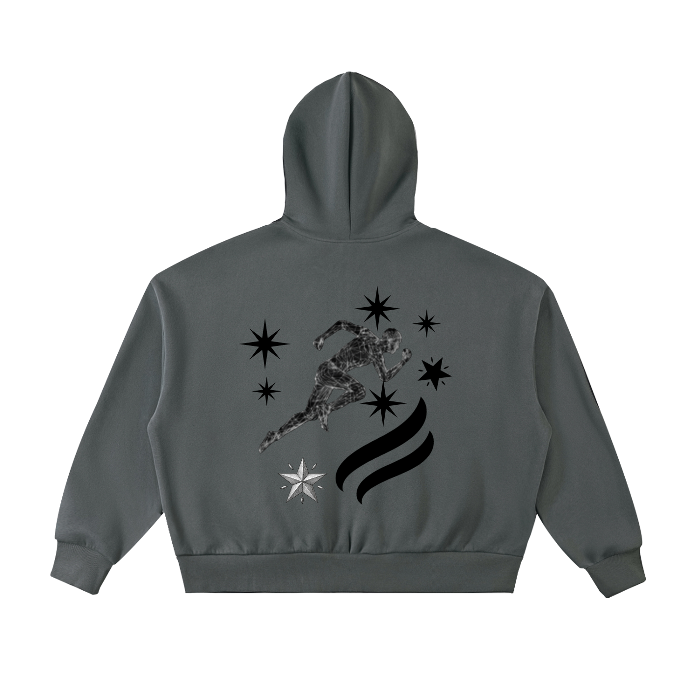 heavy weight black designer hoodie