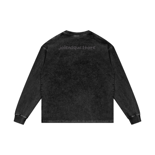 Acid Wash Oversize Long Sleeve T-Shirt