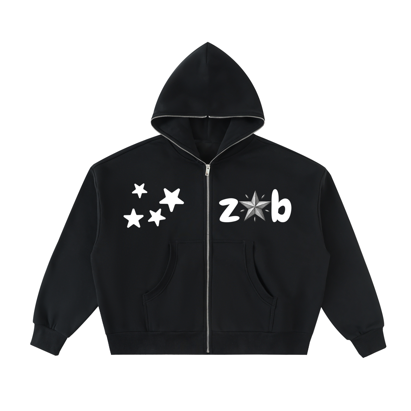heavy weight black designer hoodie
